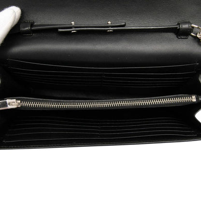 Saint Laurent Star YSL Logo Chain Shoulder Bag Wallet Black Leather — view 4
