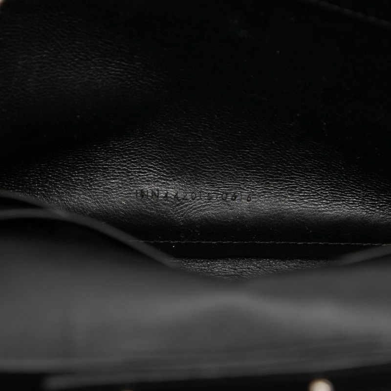 Saint Laurent Star YSL Logo Chain Shoulder Bag Wallet Black Leather — view 5