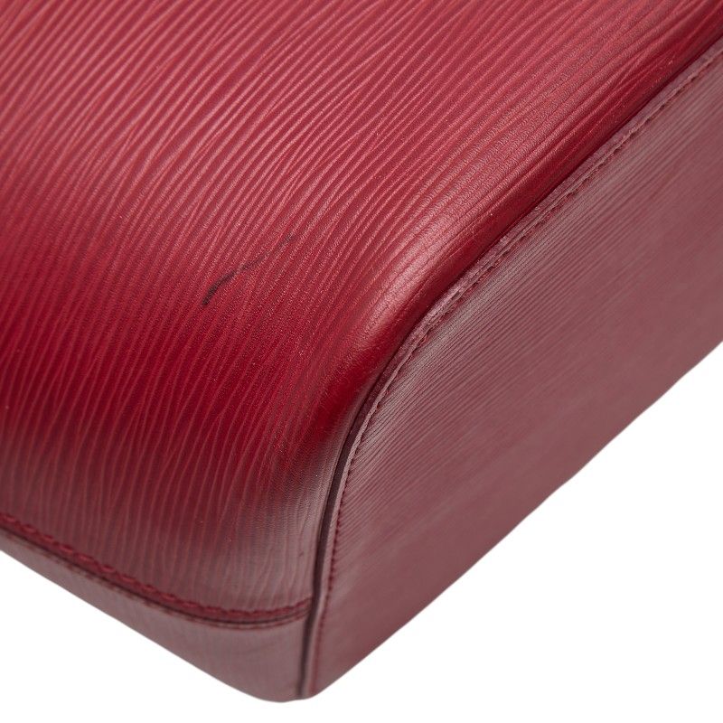 Louis Vuitton Epi Neverfull MM Tote Shoulder Bag Fuchsia Wine Red Leather — view 7