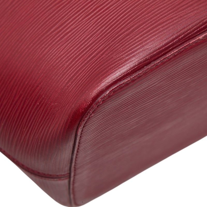 Louis Vuitton Epi Neverfull MM Tote Shoulder Bag Fuchsia Wine Red Leather — view 5