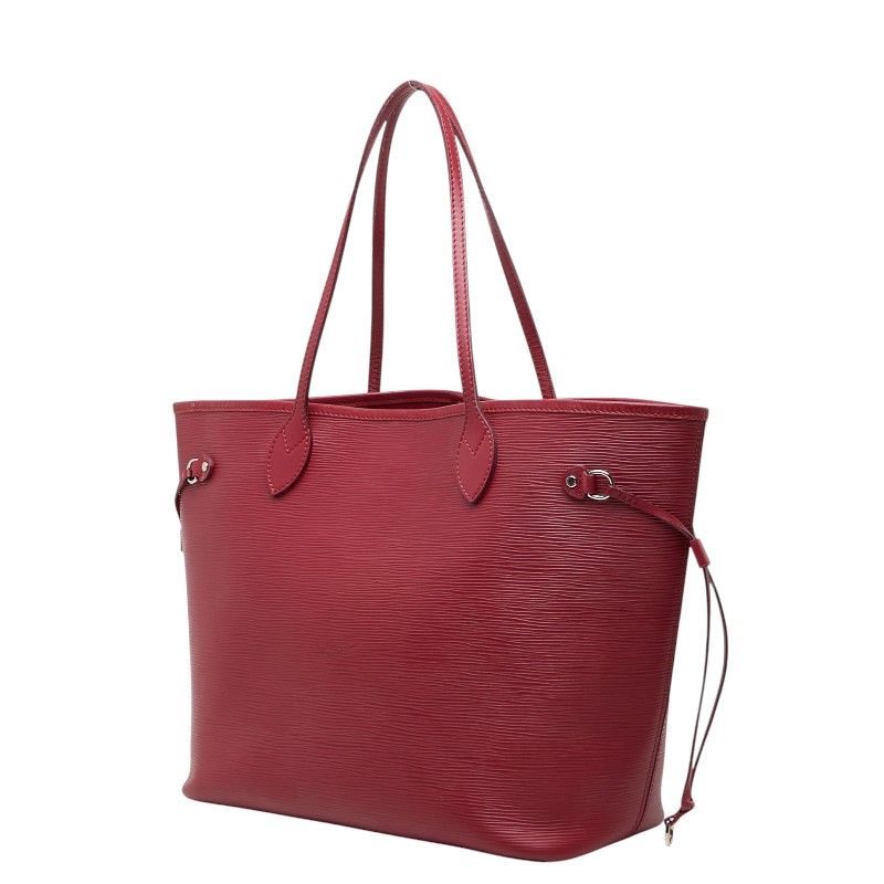 Louis Vuitton Epi Neverfull MM Tote Shoulder Bag Fuchsia Wine Red Leather — view 2