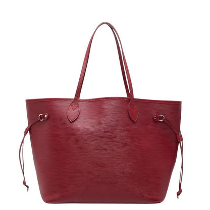 Louis Vuitton Epi Neverfull MM Tote Shoulder Bag Fuchsia Wine Red Leather