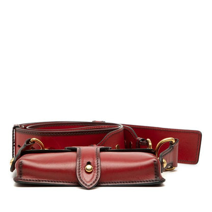 Dior D-Bee Crossbody Shoulder Bag Red Leather — view 3