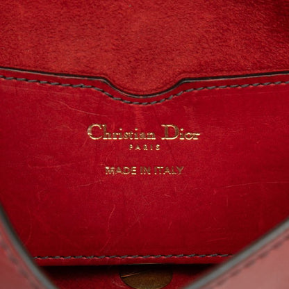 Dior D-Bee Crossbody Shoulder Bag Red Leather — view 5