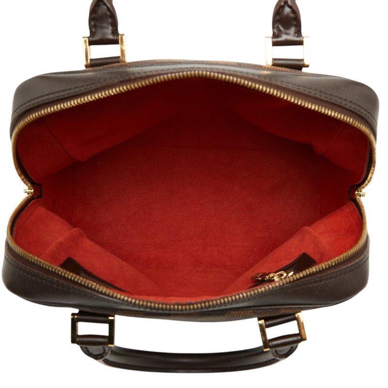 Louis Vuitton Damier Brera Handbag Brown Leather — view 8
