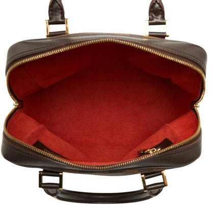Louis Vuitton Damier Brera Handbag Brown Leather — view 8