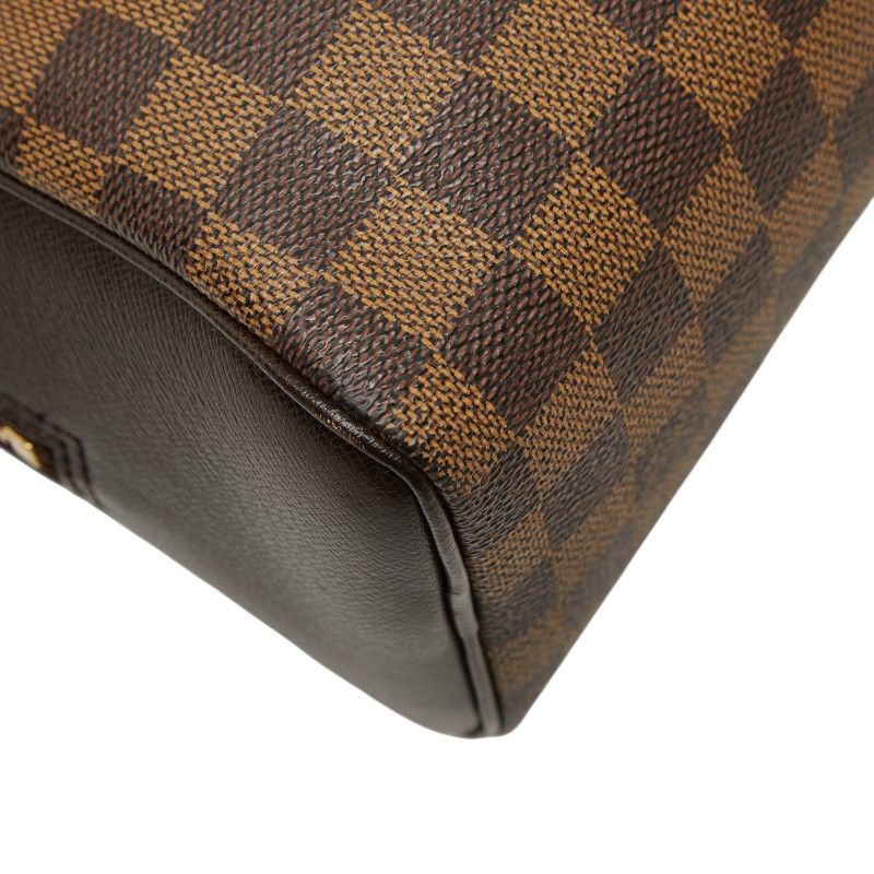 Louis Vuitton Damier Brera Handbag Brown Leather — view 7