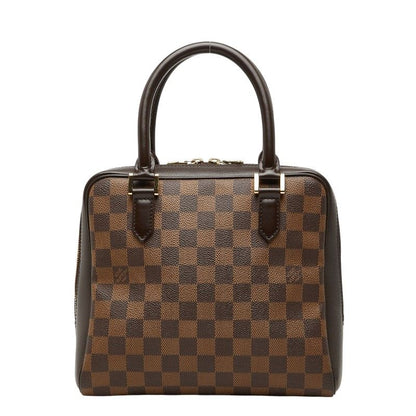 Louis Vuitton Damier Brera Handbag Brown Leather