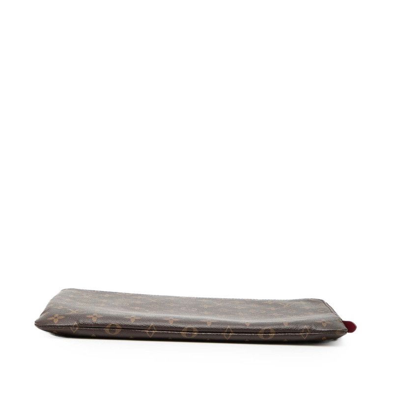 Louis Vuitton Monogram Etui Voyage GM Clutch Brown Fuchsia — view 3