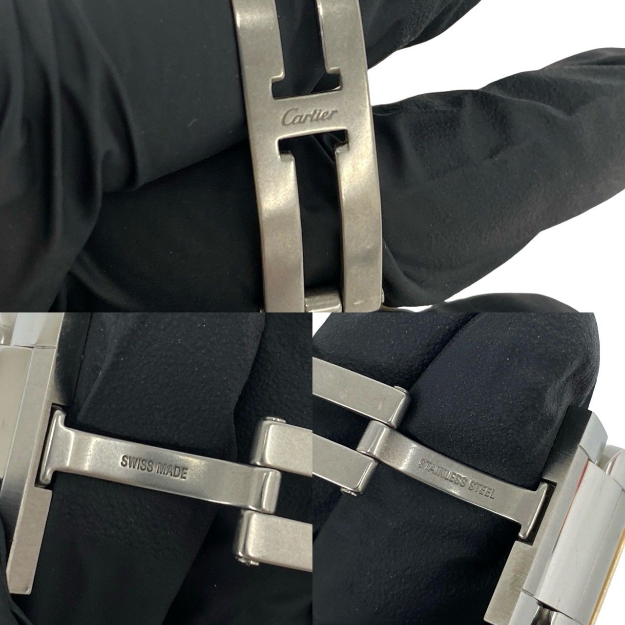 Cartier Tank Anne Gray XL Stainless Steel Automatic Watch Silver Gold — view 3