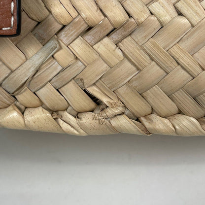 Loewe Basket Anagram Palm Leaf Tote Bag Raffia Natural Brown — view 4