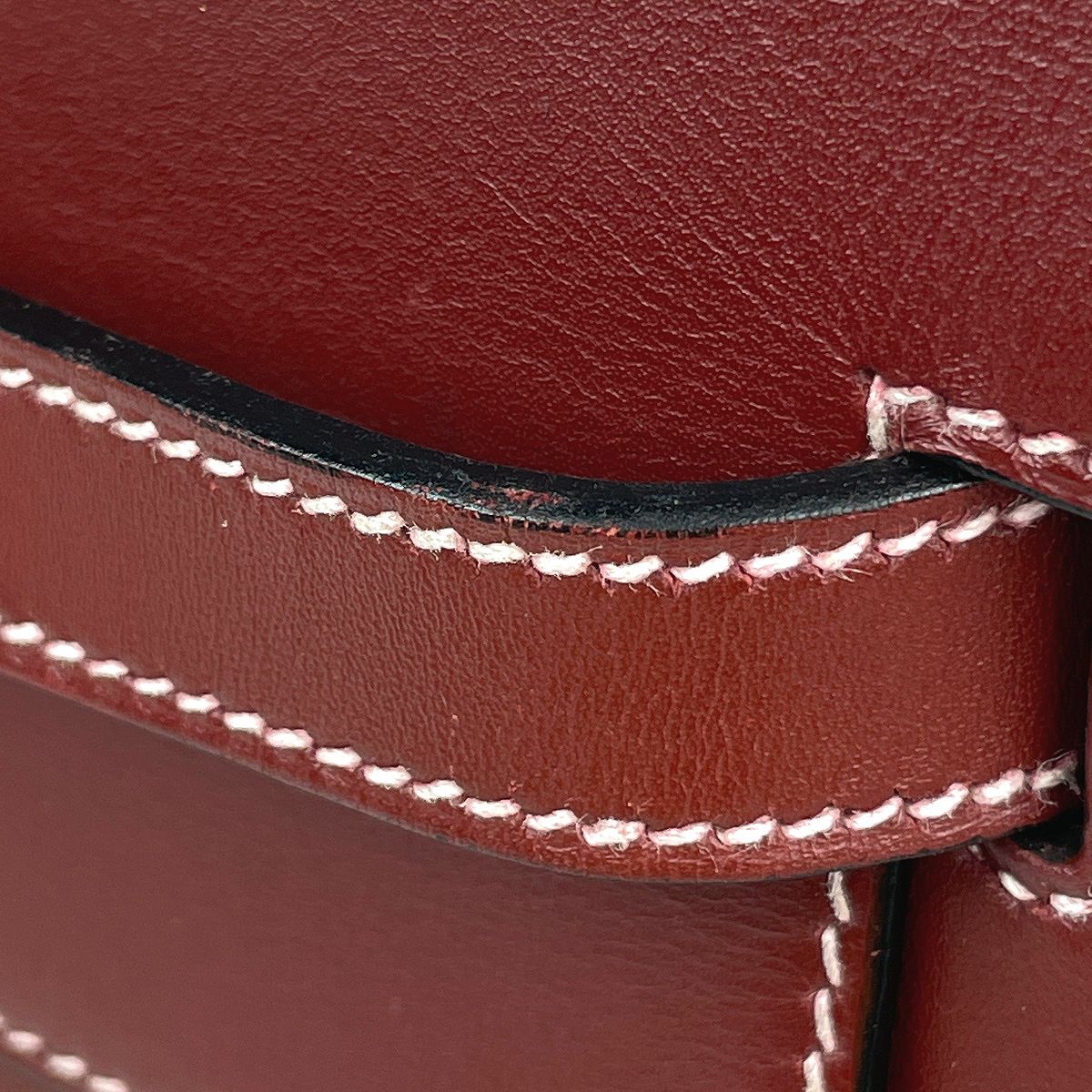 Hermes Kelly Depeches 38 Briefcase Business Box Calf Rouge Ache — view 4