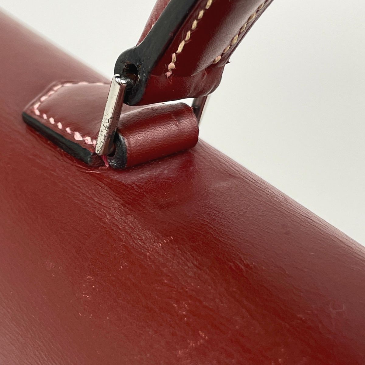 Hermes Kelly Depeches 38 Briefcase Business Box Calf Rouge Ache — view 7