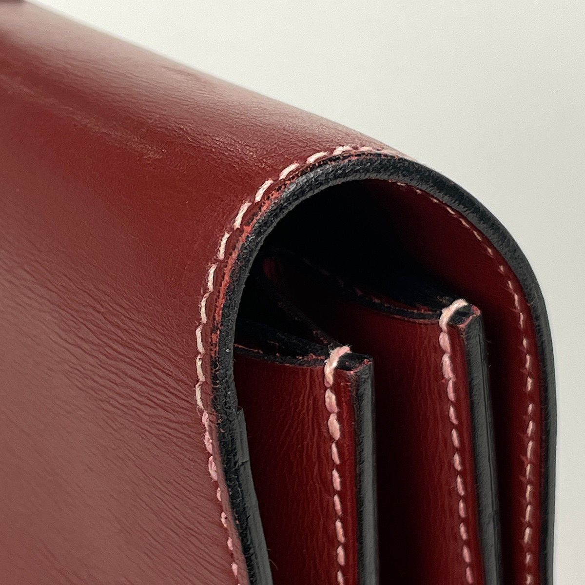 Hermes Kelly Depeches 38 Briefcase Business Box Calf Rouge Ache — view 6
