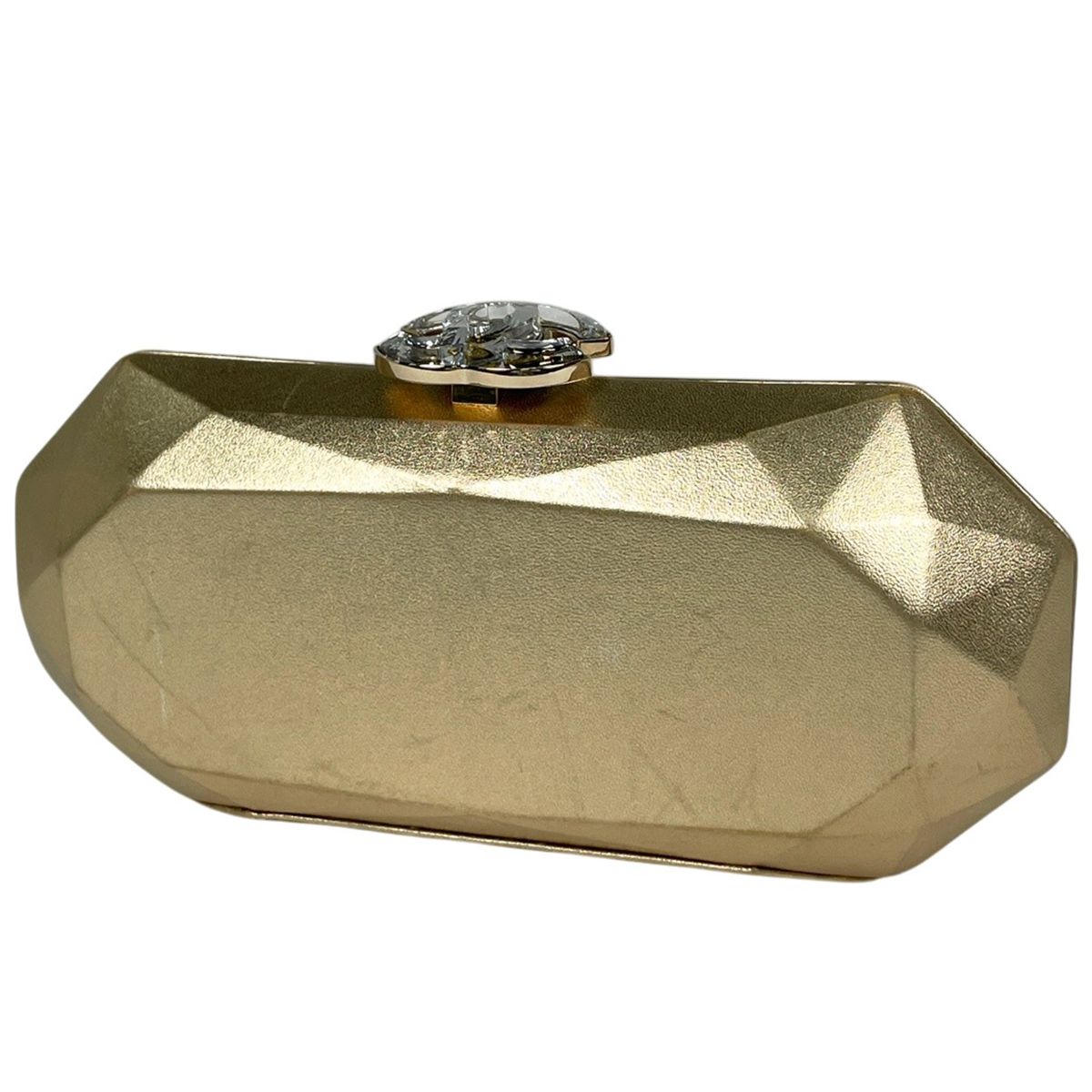 Chanel CC Logo Clutch Leather Gold