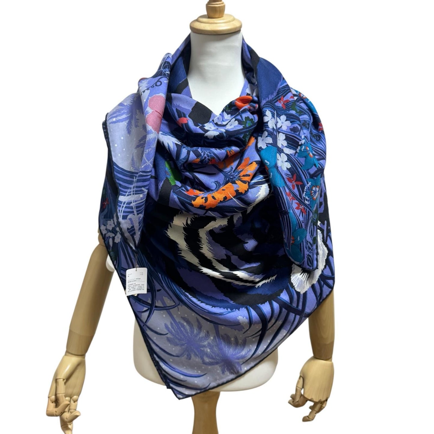 Hermes Carre Tiger Alice Charley Shawl Scarf — view 6