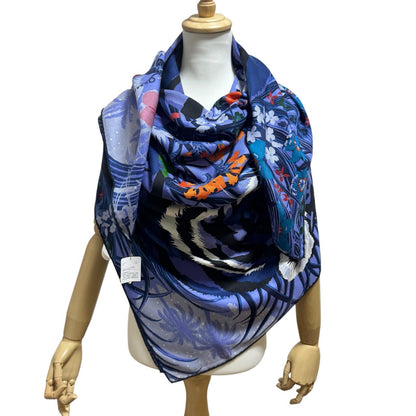 Hermes Carre Tiger Alice Charley Shawl Scarf — view 6