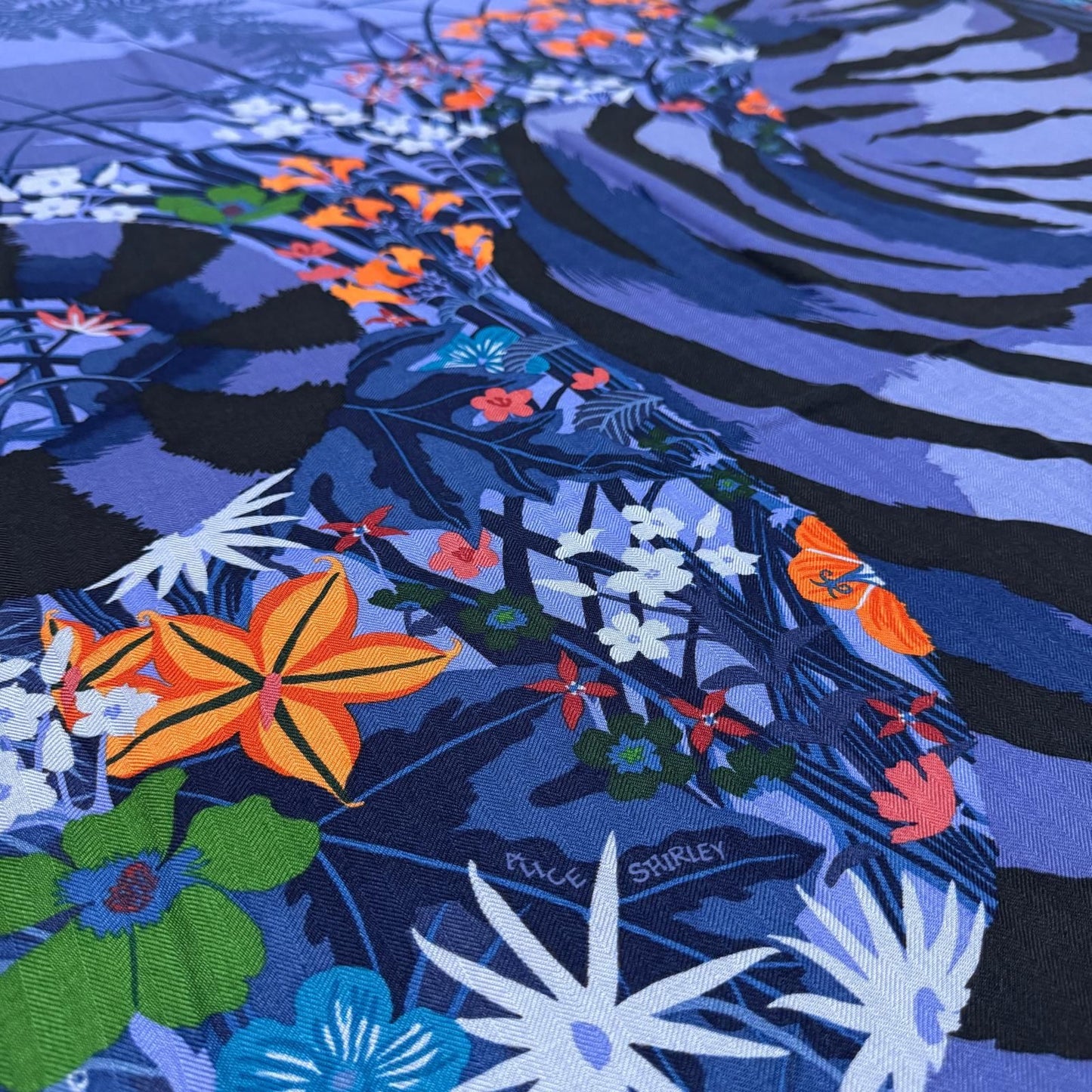 Hermes Carre Tiger Alice Charley Shawl Scarf — view 3