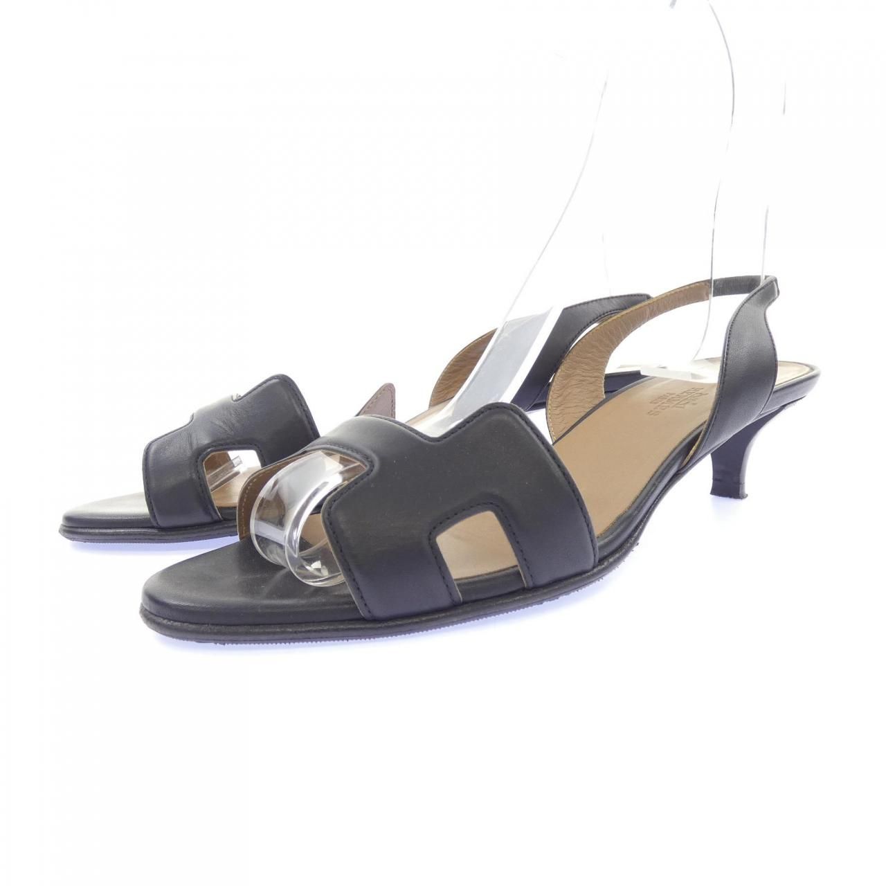 Hermes Sandals Black — view 3