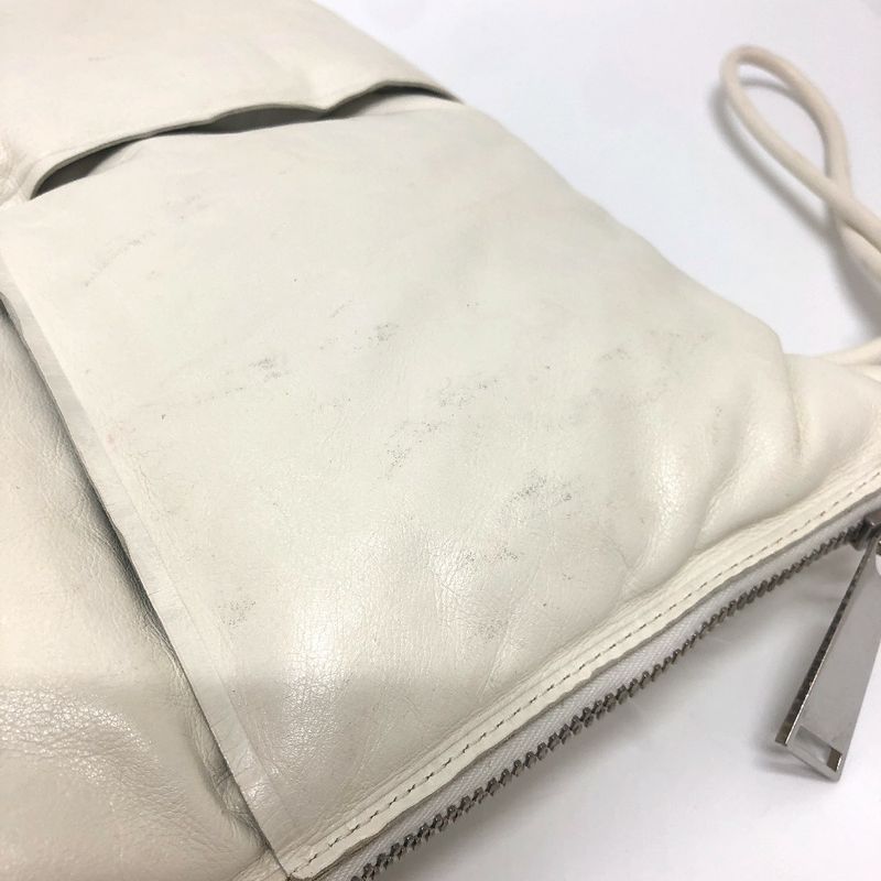 Bottega Veneta Clutch Bag Maxi Intrecciato Leather White