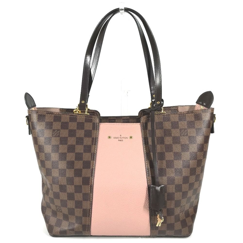 Louis Vuitton Tote Bag Jersey Damier Canvas Magnolia Pink