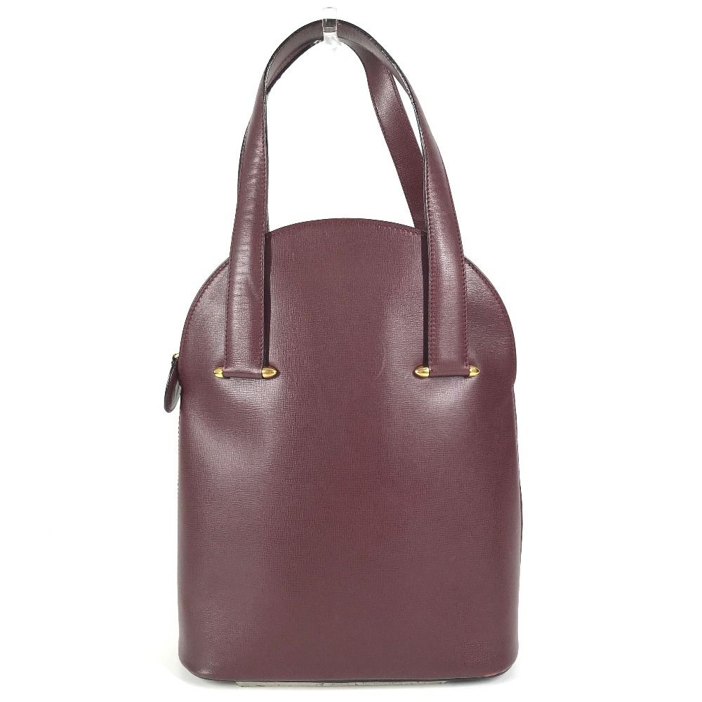 Cartier Shoulder Bag Logo Leather Bordeaux