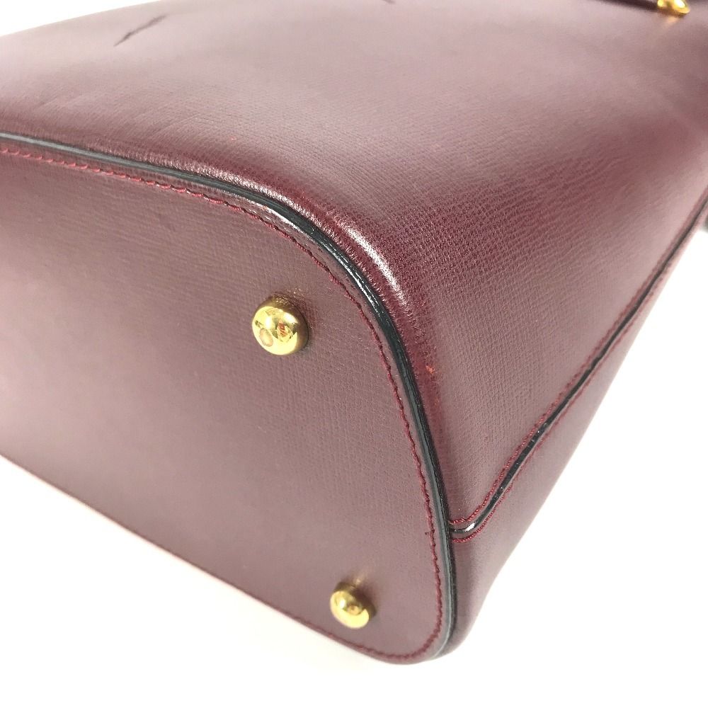 Cartier Shoulder Bag Logo Leather Bordeaux — view 6
