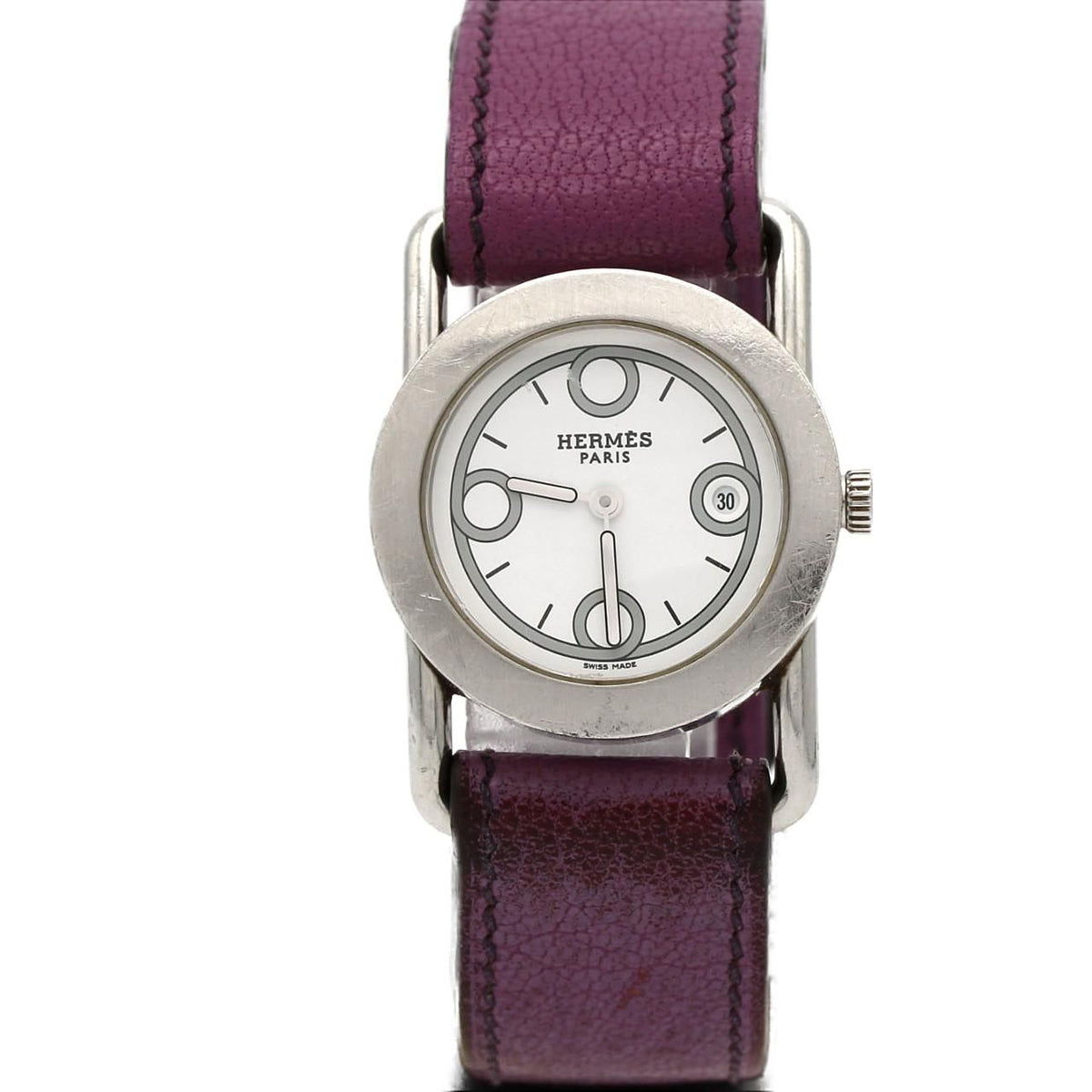 Hermes Barenia Rondo SS Quartz Watch