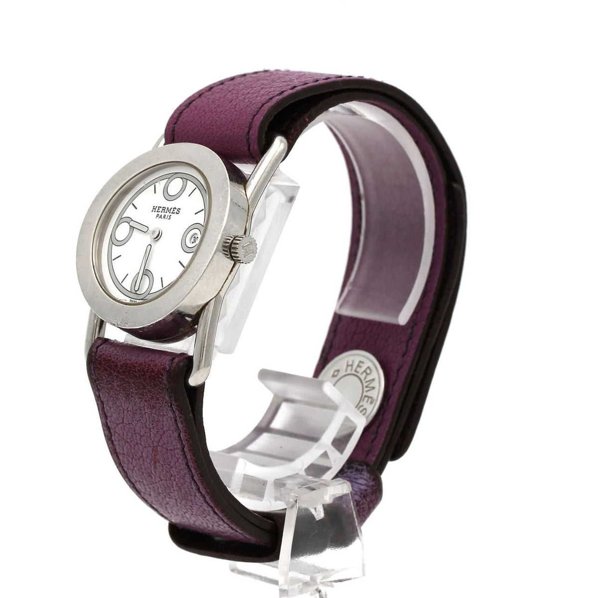 Hermes Barenia Rondo SS Quartz Watch — view 2