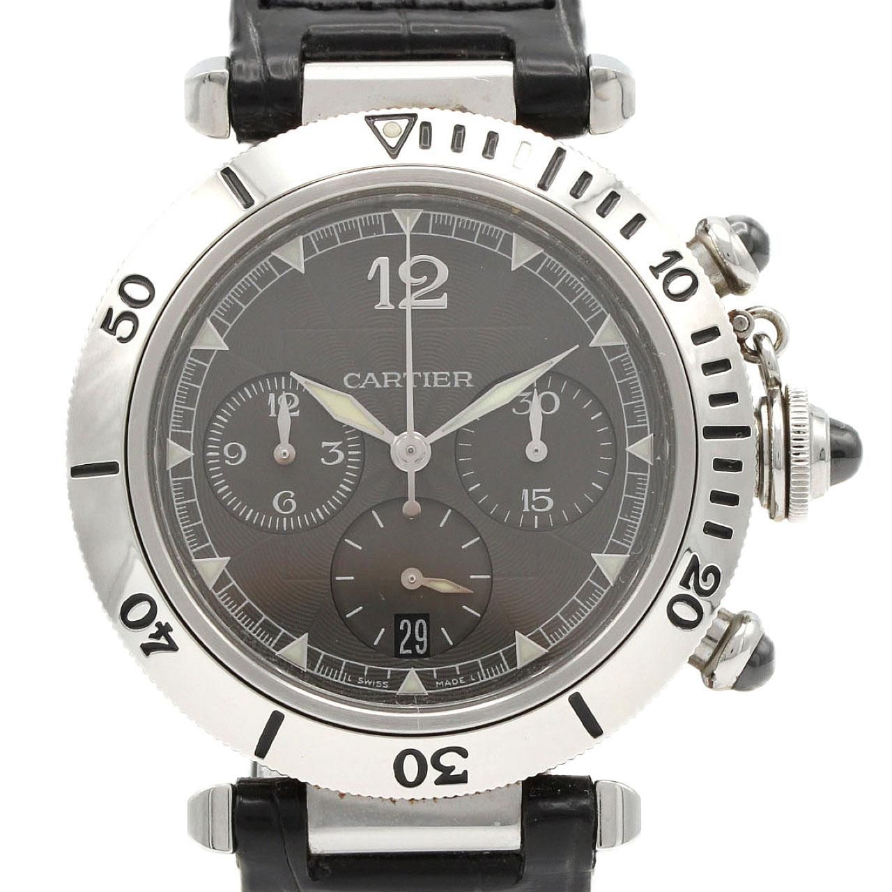 Cartier Pasha Stainless Steel Platinum Automatic Watch