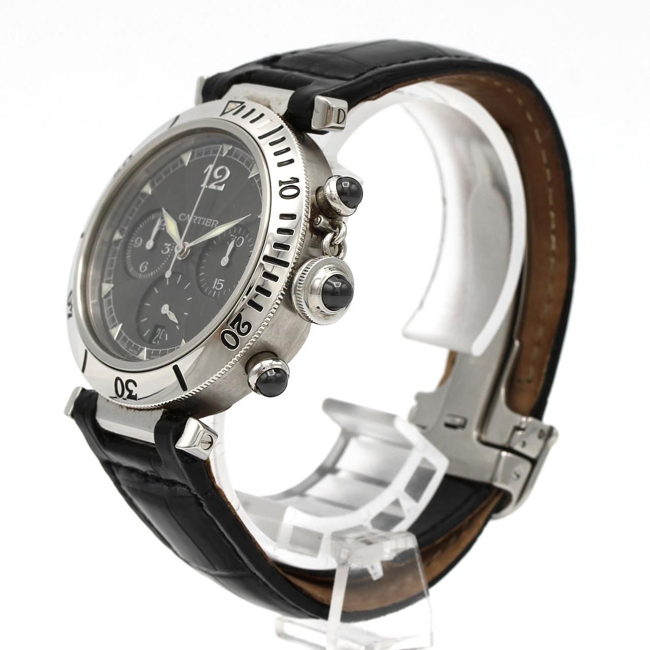 Cartier Pasha Stainless Steel Platinum Automatic Watch — view 2