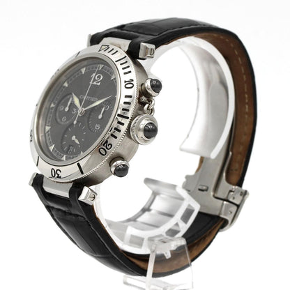 Cartier Pasha Stainless Steel Platinum Automatic Watch — view 2