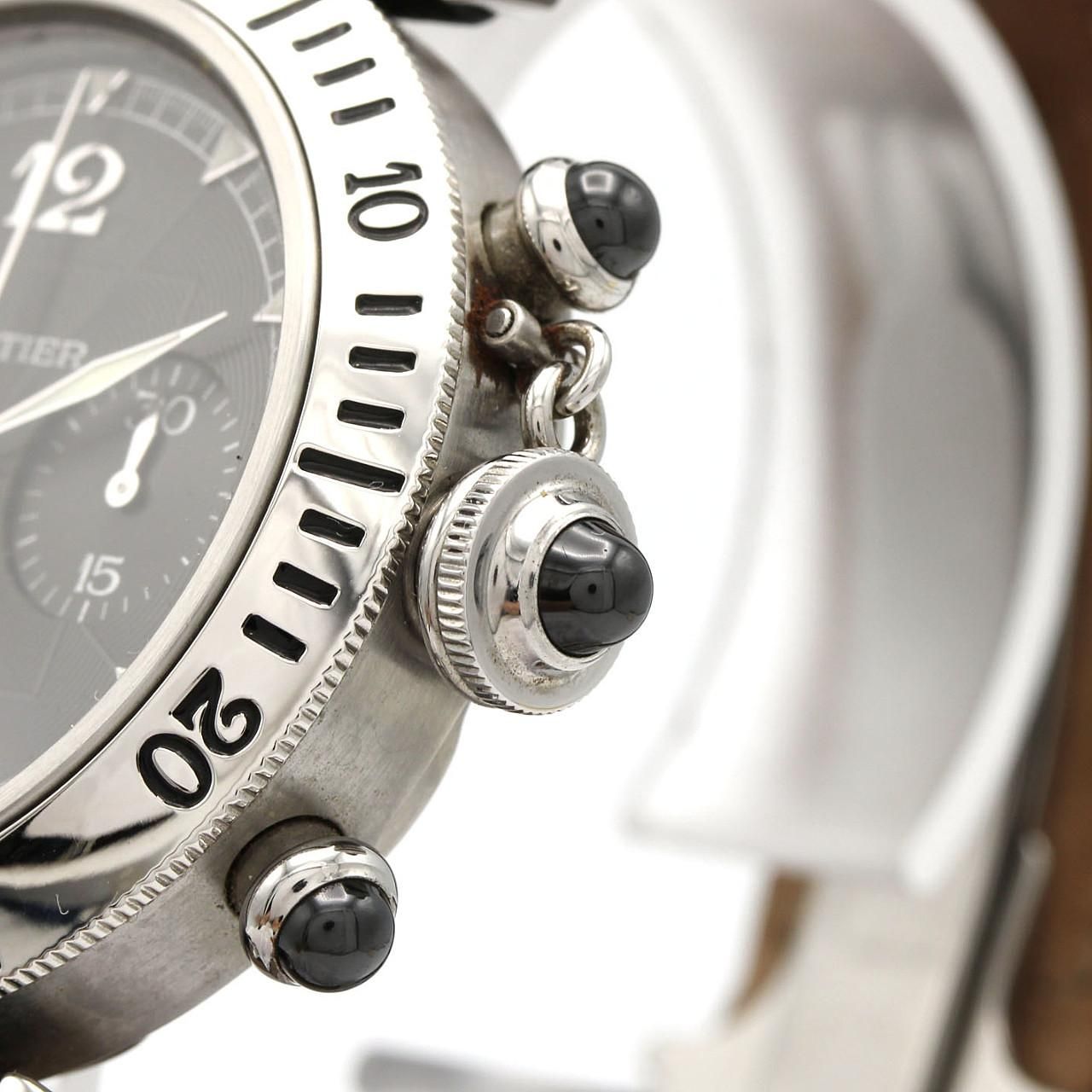 Cartier Pasha Stainless Steel Platinum Automatic Watch — view 3