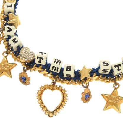 Dolce & Gabbana I Am the Star Metal Blue Gold Choker & Necklace — view 5