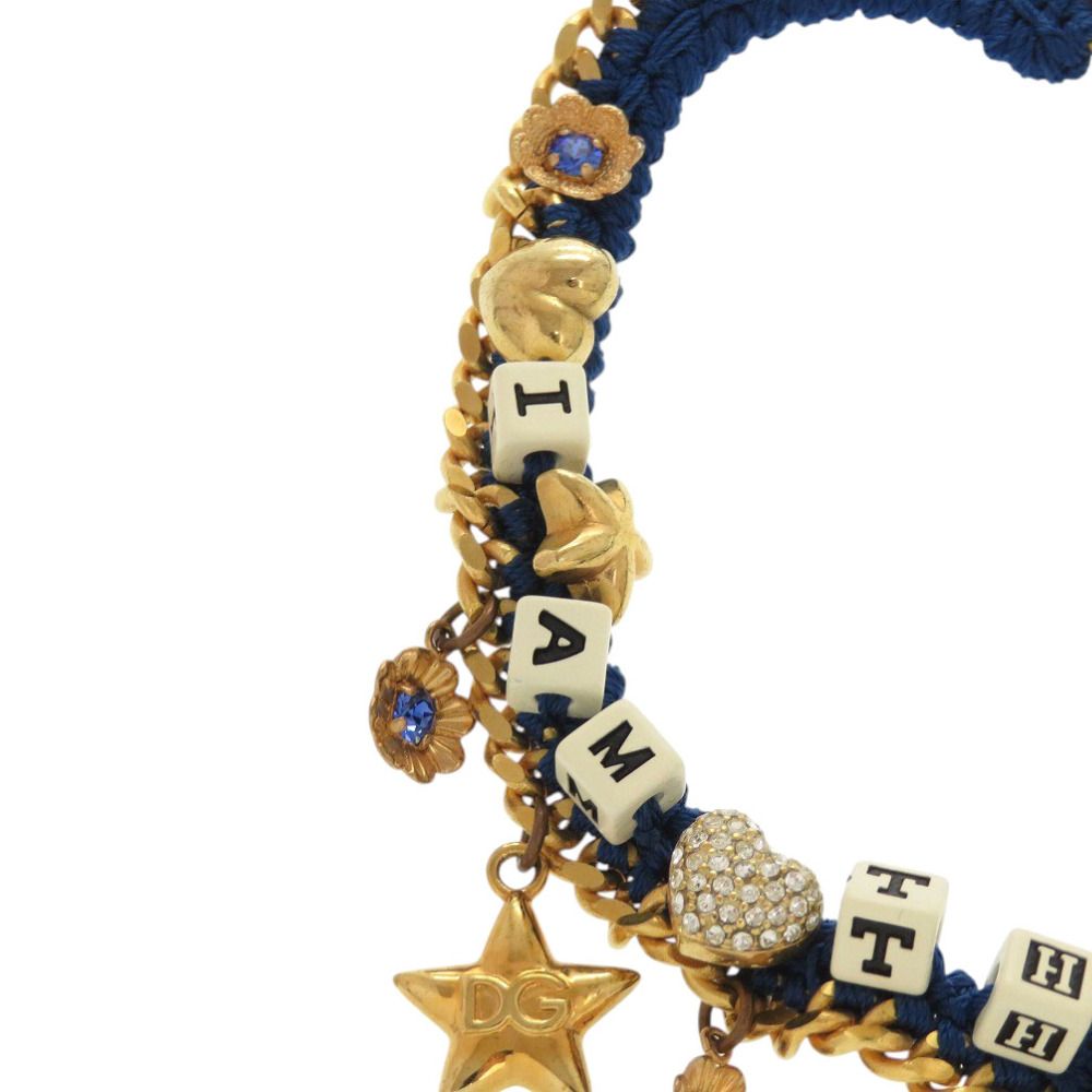 Dolce & Gabbana I Am the Star Metal Blue Gold Choker & Necklace — view 4