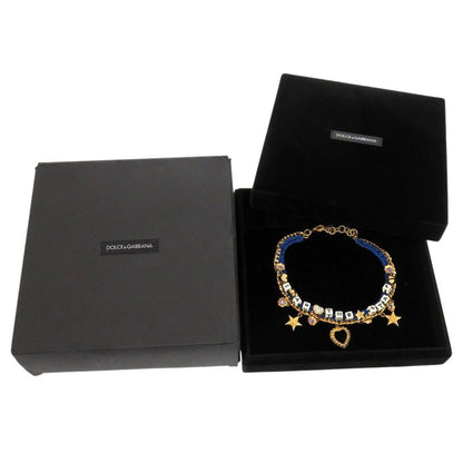 Dolce & Gabbana I Am the Star Metal Blue Gold Choker & Necklace — view 2