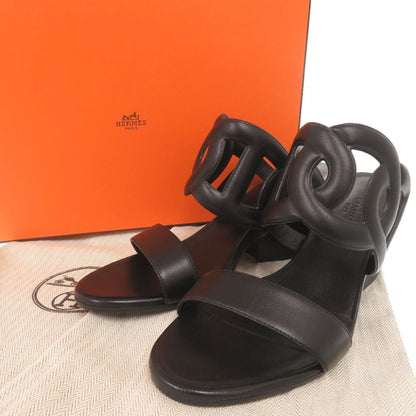 Hermes Lipari 70 Nappa Black Sandals 38.5 — view 2