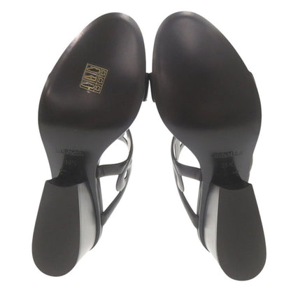 Hermes Lipari 70 Nappa Black Sandals 38.5 — view 5