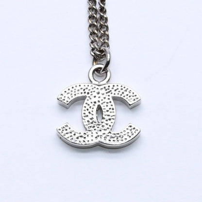 Chanel Necklace CC Logo Rhinestone Silver 11 — view 8