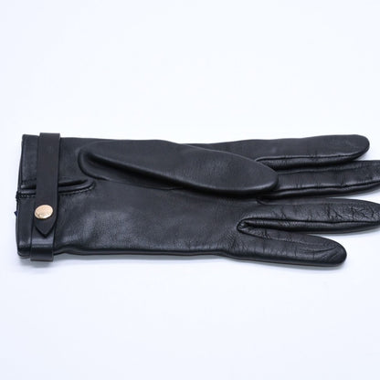Louis Vuitton Gloves Black Lambskin Leather Gold — view 7