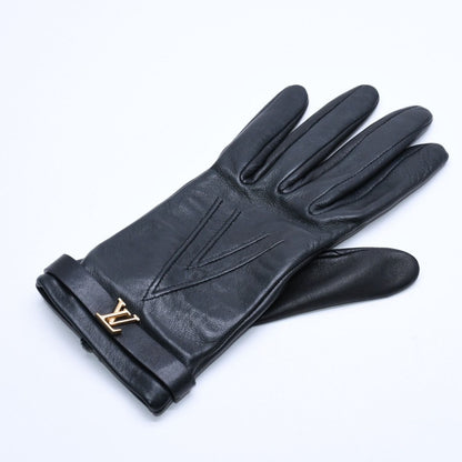 Louis Vuitton Gloves Black Lambskin Leather Gold — view 4