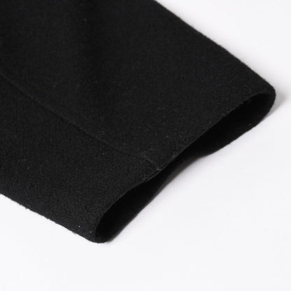 Bottega Veneta Wool Jacket Cropped Zip Up Black Silver — view 8