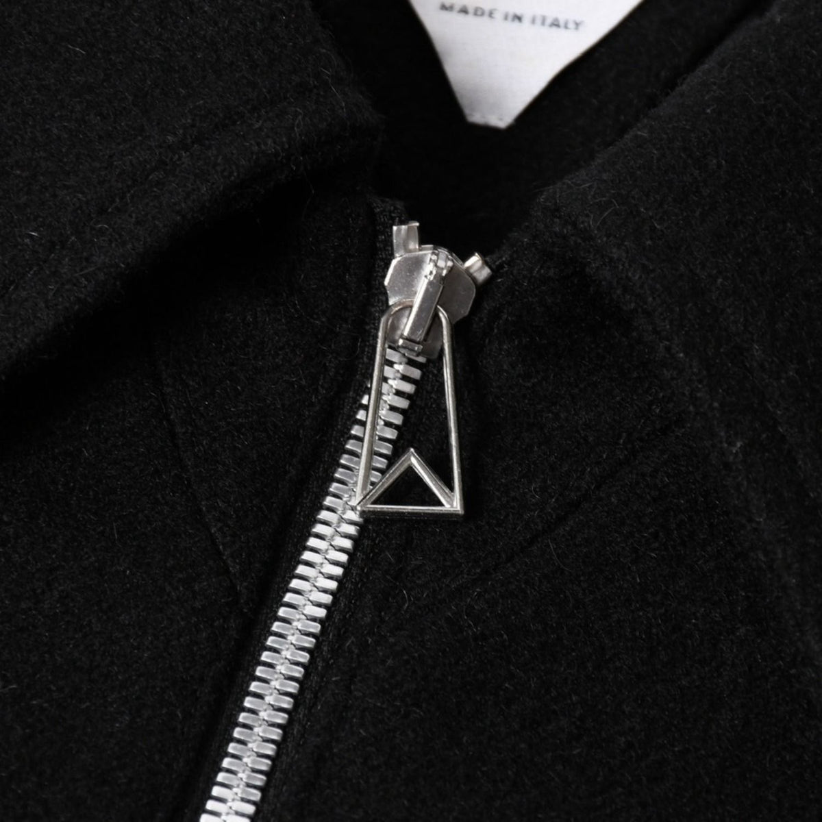 Bottega Veneta Wool Jacket Cropped Zip Up Black Silver — view 4