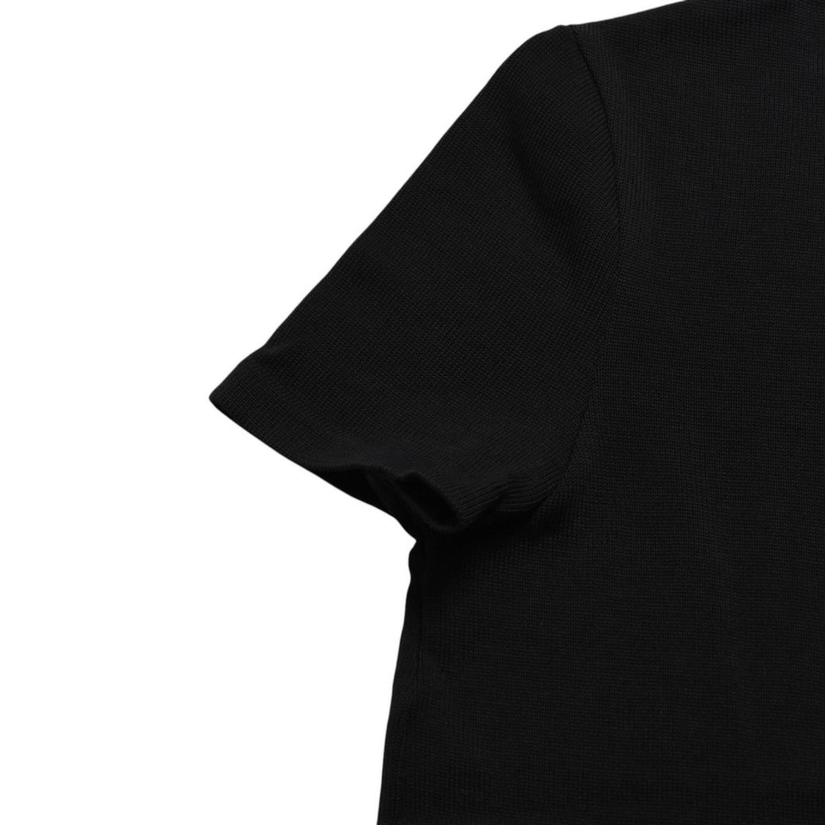 Chanel Knit Short Sleeve Top T-Shirt CC Logo Cotton Black Sweater — view 5