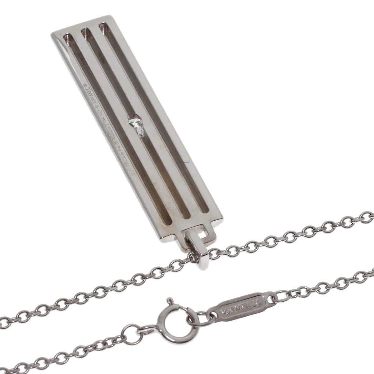 Tiffany & Co Lucida Diamond Necklace 18K White Gold — view 2