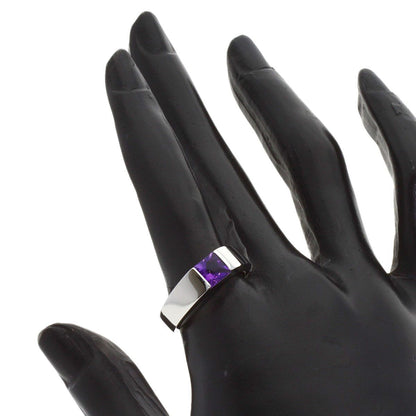 Cartier Tank Ring Amethyst 57 18K White Gold — view 6