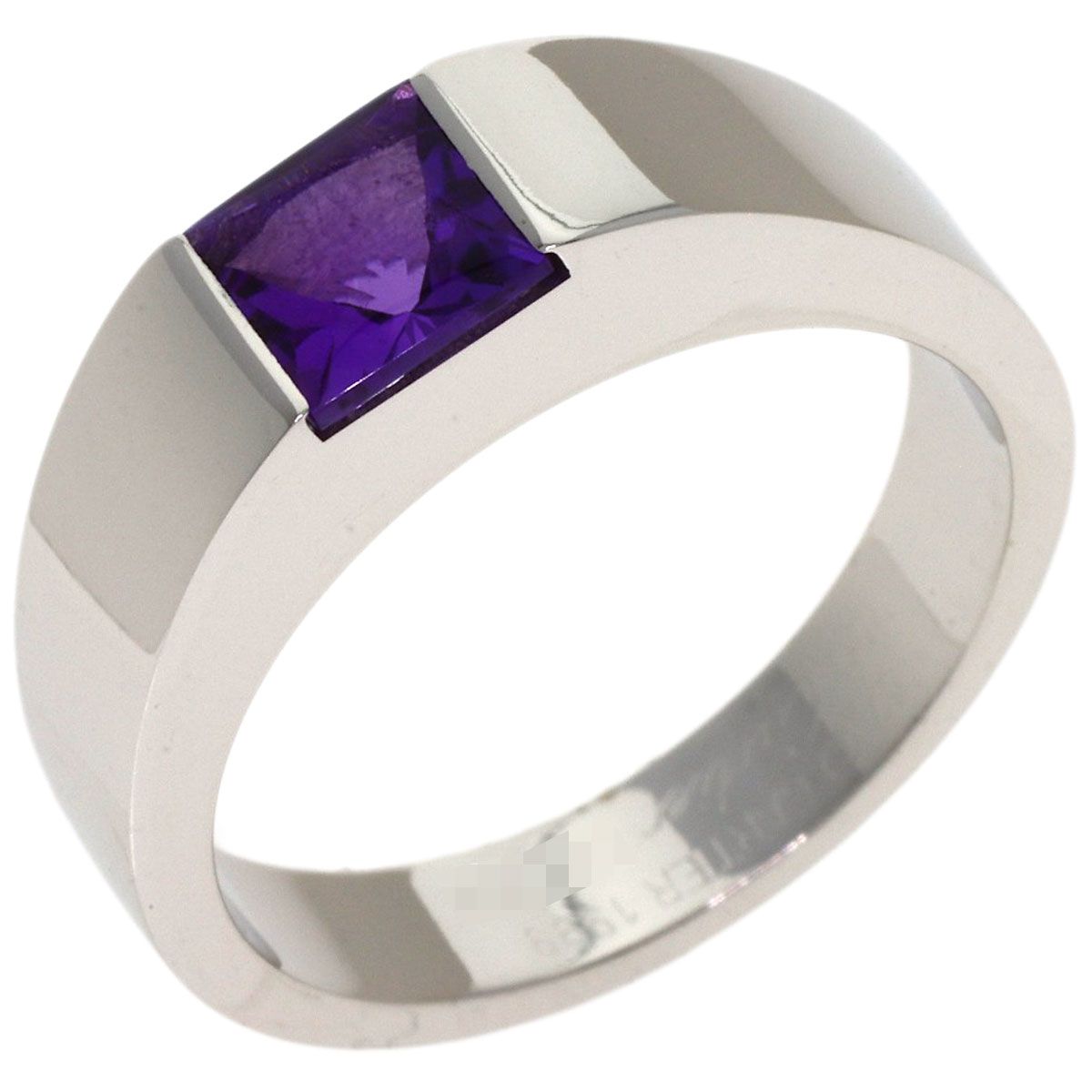 Cartier Tank Ring Amethyst 57 18K White Gold — view 2