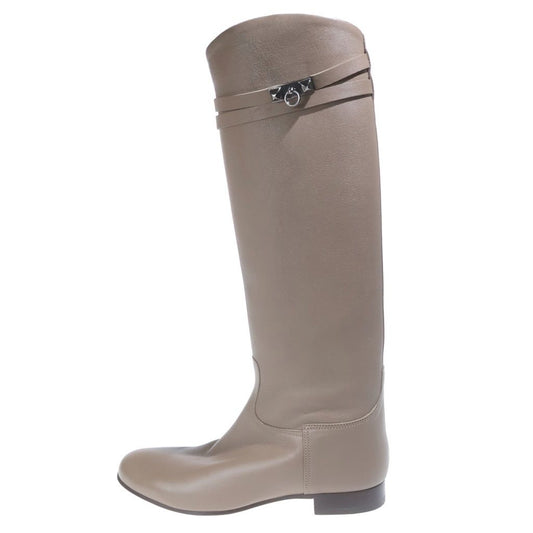 Hermes Collier de Chien Boots de Leather Long Beige