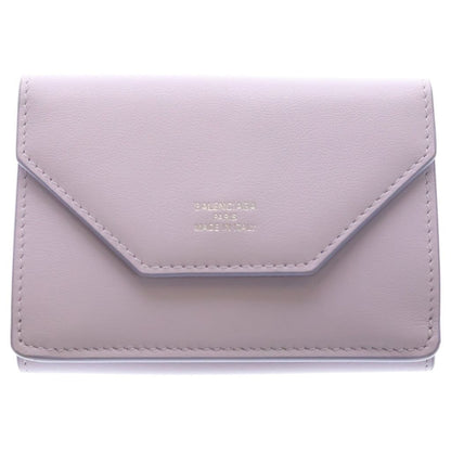 Balenciaga Envelope Leather Compact Wallet Trifold Purple