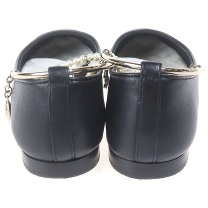 Chanel Ballerina CC Logo Charm Flat Pumps Black — view 3